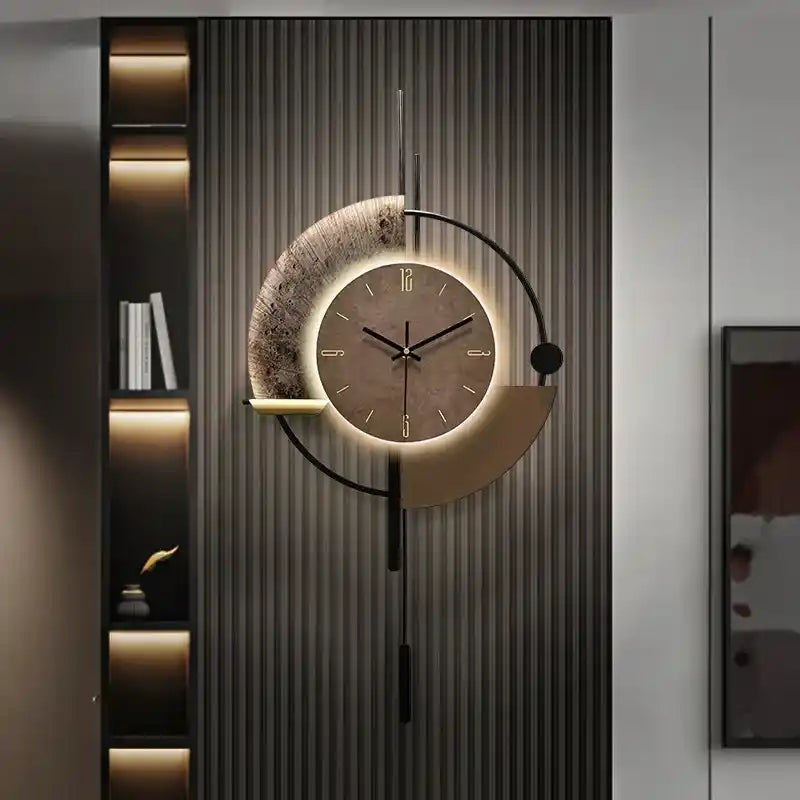 Modern Geometric LED Wall Clock