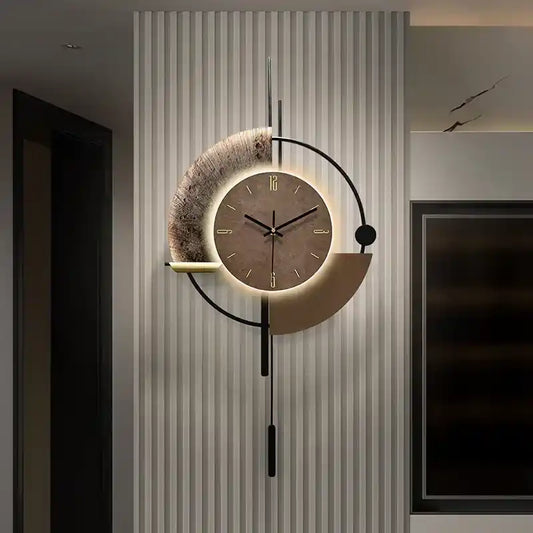 Modern Geometric LED Wall Clock