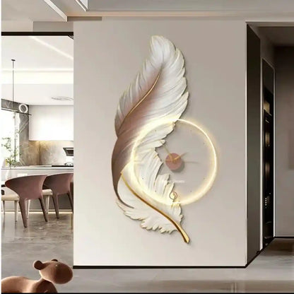 Feather Halo LED Wall Clock-Blue