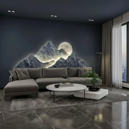 Moonlit Mountain LED Wall Sculpture