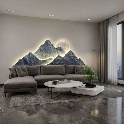 Moonlit Mountain LED Wall Sculpture