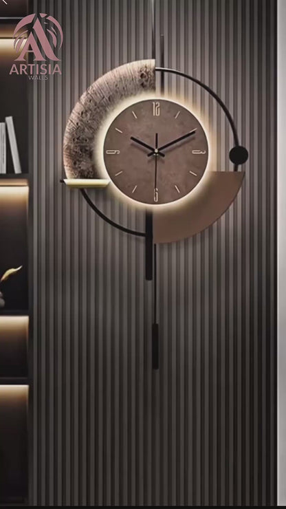 Modern Geometric LED Wall Clock