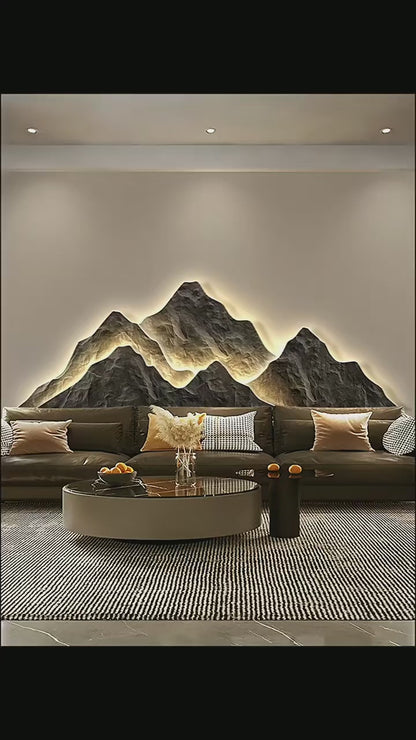 Moonlit Mountain LED Wall Sculpture